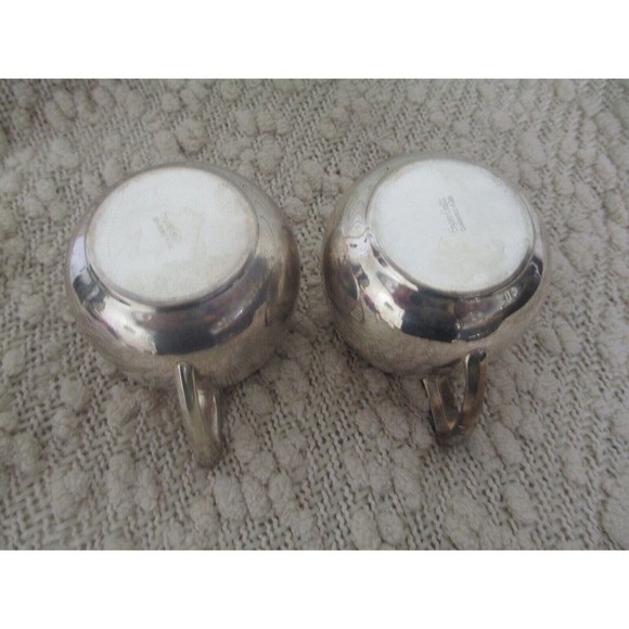 Empire Craft Quadruple Silver Plate Creamer Sugar Mid Century Modern - Picture 3 of 4